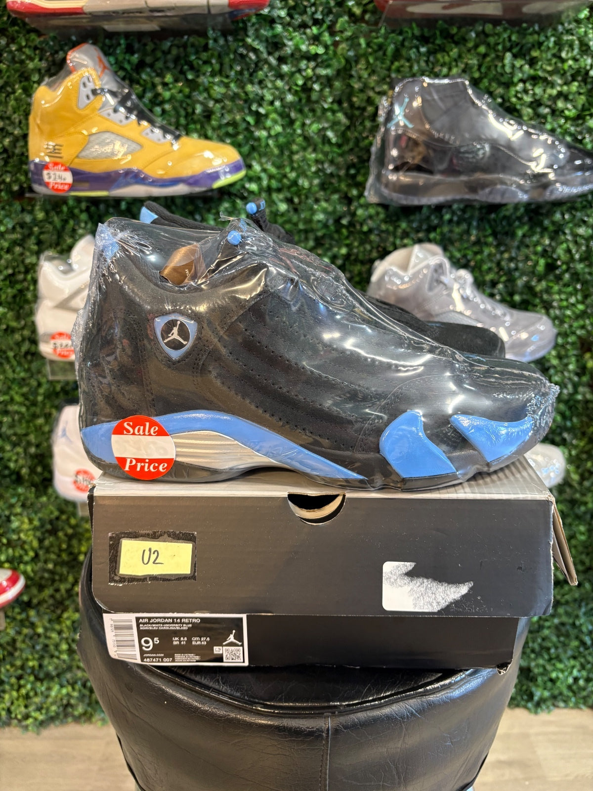 Air Jordan 14 Retro “Black university blue” 2026 Men’s 9.5